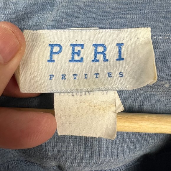 Vintage PERI Petites Cotton Modest Dress with Lace Collar and Tie Size M - Picture 8 of 11